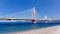 Rio Antirrio bridge, Peloponnese, Greece Royalty Free Stock Photo